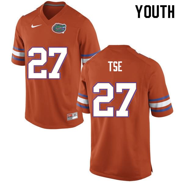 Youth NCAA Florida Gators Joshua Tse #27 Stitched Authentic Nike Orange College Football Jersey HOP0265CS